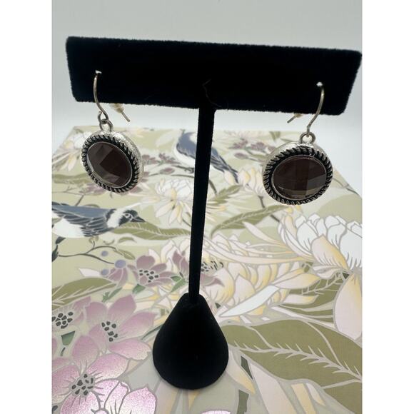 Lucky Brand Brown Round drop Earrings Gift Vintage Women Party Jewelry - Picture 1 of 5